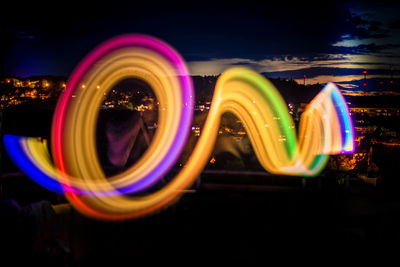 Light painting at night