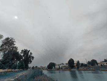 Scenic view of river against sky