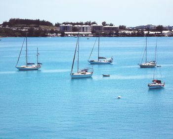 Boats on sea