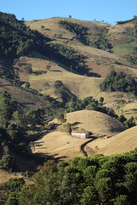 High angle view of landscape against sky
