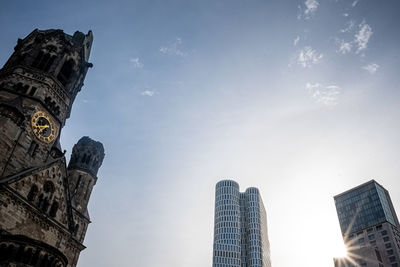 Low angle view of buildings against sky