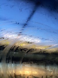 Close-up of tree against blue sky