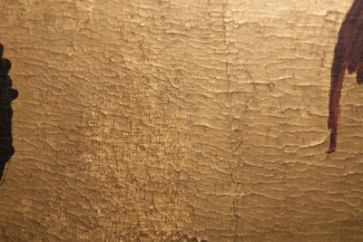 Close-up of paper on wood