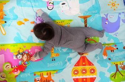 Boy playing with toy toys