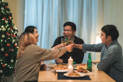 Group of people at restaurant