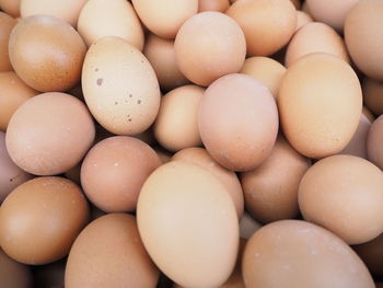 Full frame shot of eggs for sale in store