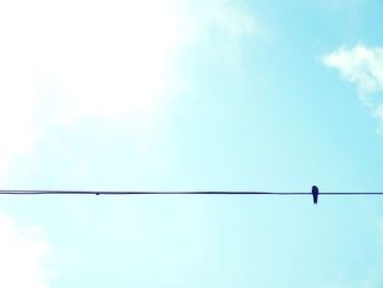 Low angle view of power lines