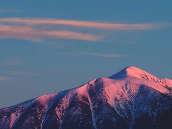 Low angle view of mountain against sky