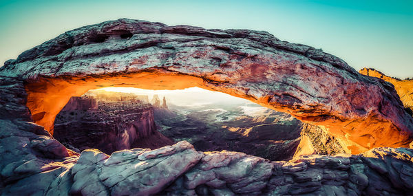 Rock formation on mountain