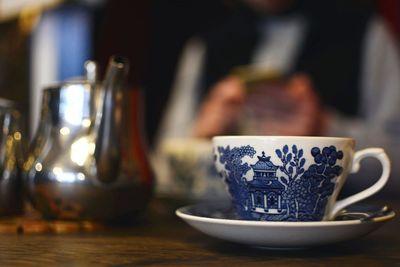 Close-up of coffee on table