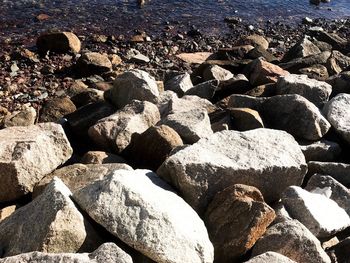 Pebbles on beach