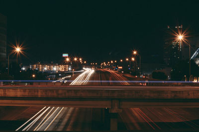 Light trails at night
