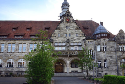 Low angle view of historical building against sky