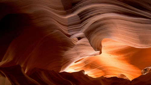 Low angle view of rock formation