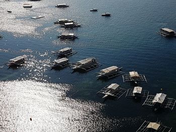 Boats in harbor