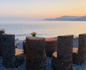 Stack of stones on beach