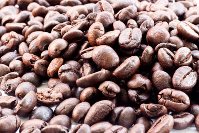 Full frame shot of roasted coffee beans