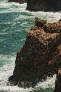 Rock formation on sea shore