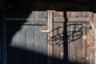 Close-up of closed door