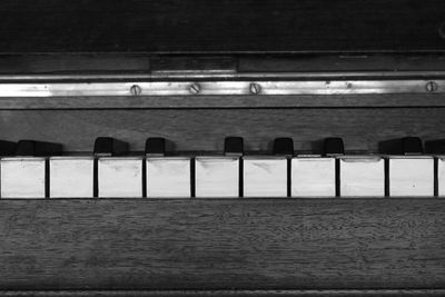 Close-up of piano keys