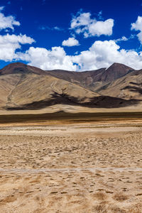 Scenic view of desert against sky