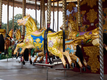 View of carousel in amusement park