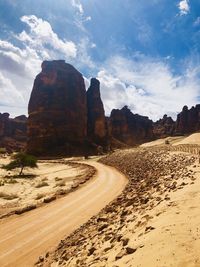 Scenic view of desert against sky