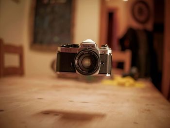 Close-up of camera
