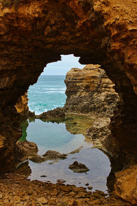 Rock formations by sea