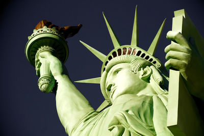 Low angle view of statue of statues