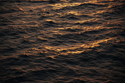 Full frame shot of sea against sky during sunset