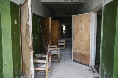 Interior of abandoned building