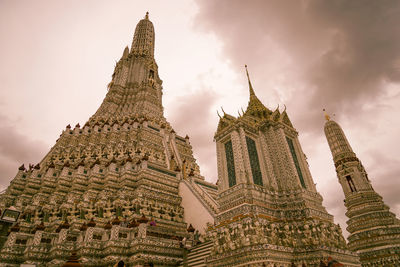 Low angle view of temple against sky