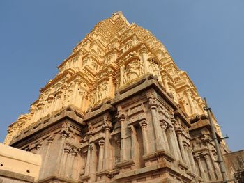 Low angle view of historical building against clear sky