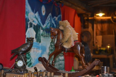 Close-up of illuminated lamp