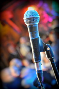 Close-up of metallic object against blurred background