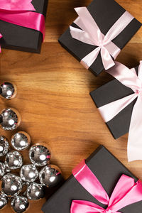 High angle view of multi colored pencils on table