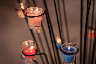 Close-up of tea light candle