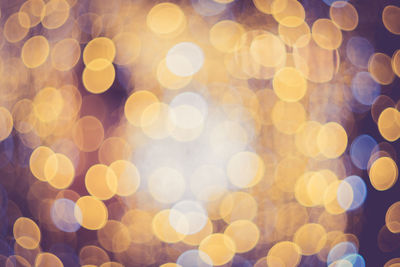 Defocused image of illuminated christmas lights