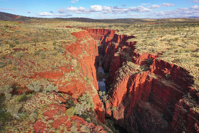 View of rock formations