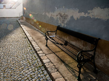 High angle view of bicycle on street