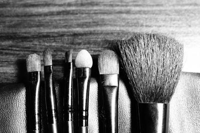 Close-up of make-up brushes