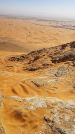 Aerial view of desert