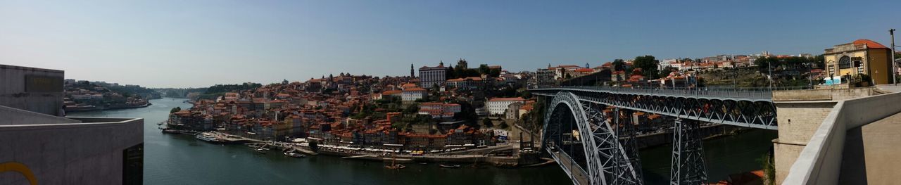 View of river with buildings in background