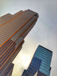 Low angle view of modern building against sky