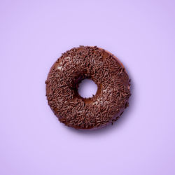Directly above shot of chocolate cake
