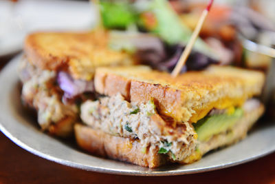 Close-up of bread on plate