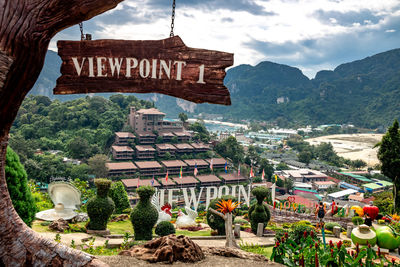 View of buildings in town