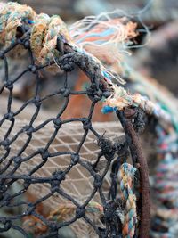 Close-up of fishing net