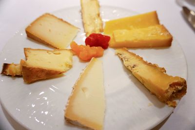 Close-up of served food in plate